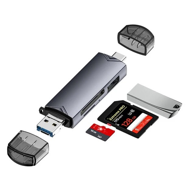 6 in 1 MicroSD Card Reader